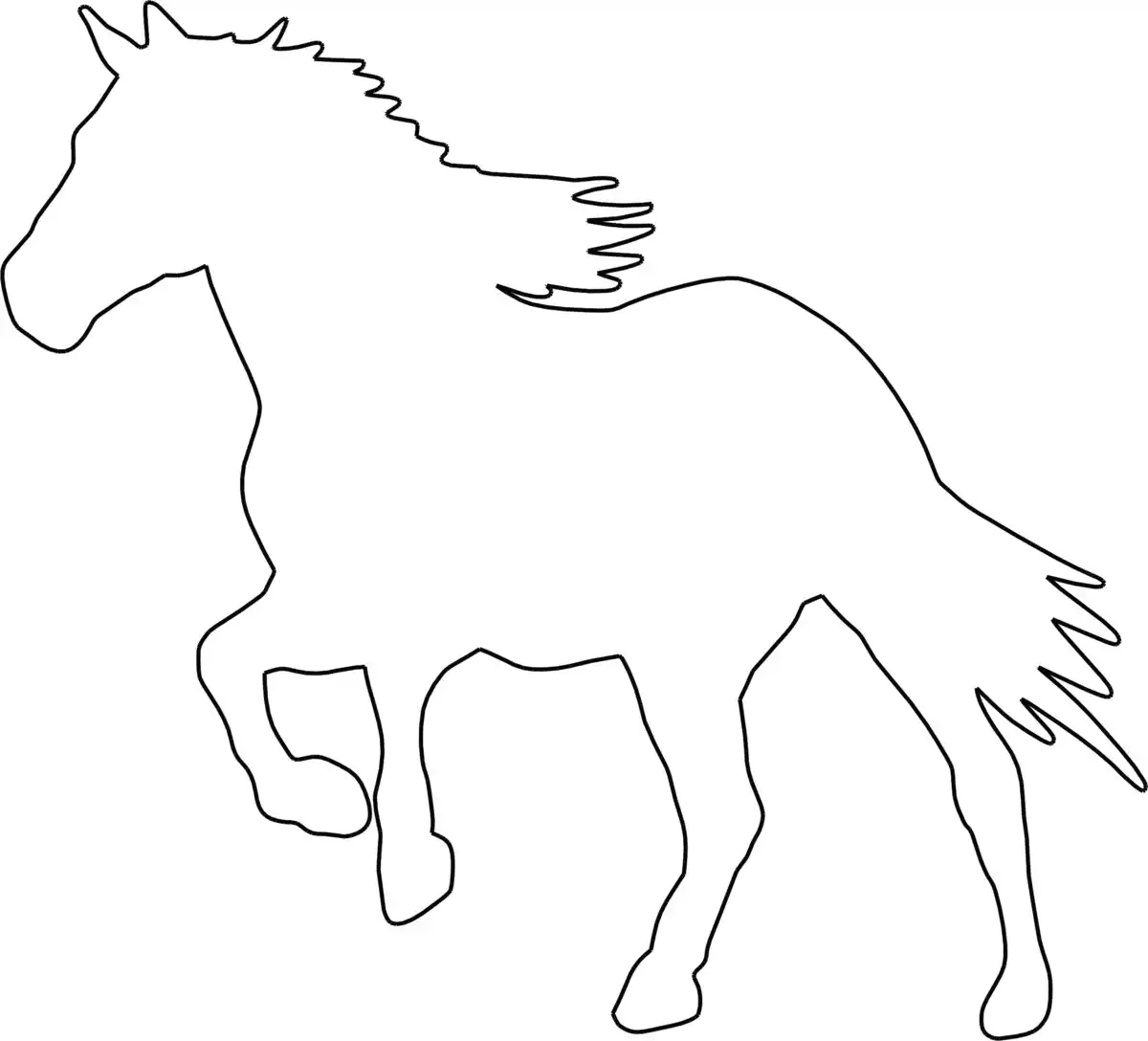 Free Download Coloring PDF, Horse Running Kids Coloring Pages Pdf